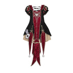 Gothic Lolita Jacquard Dress with Pointed Tail Hem and Accessories - image 13