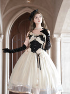 Paris Souvenir - Classic Lolita Corset JSK Dress with 3D Rose Decor - image 4