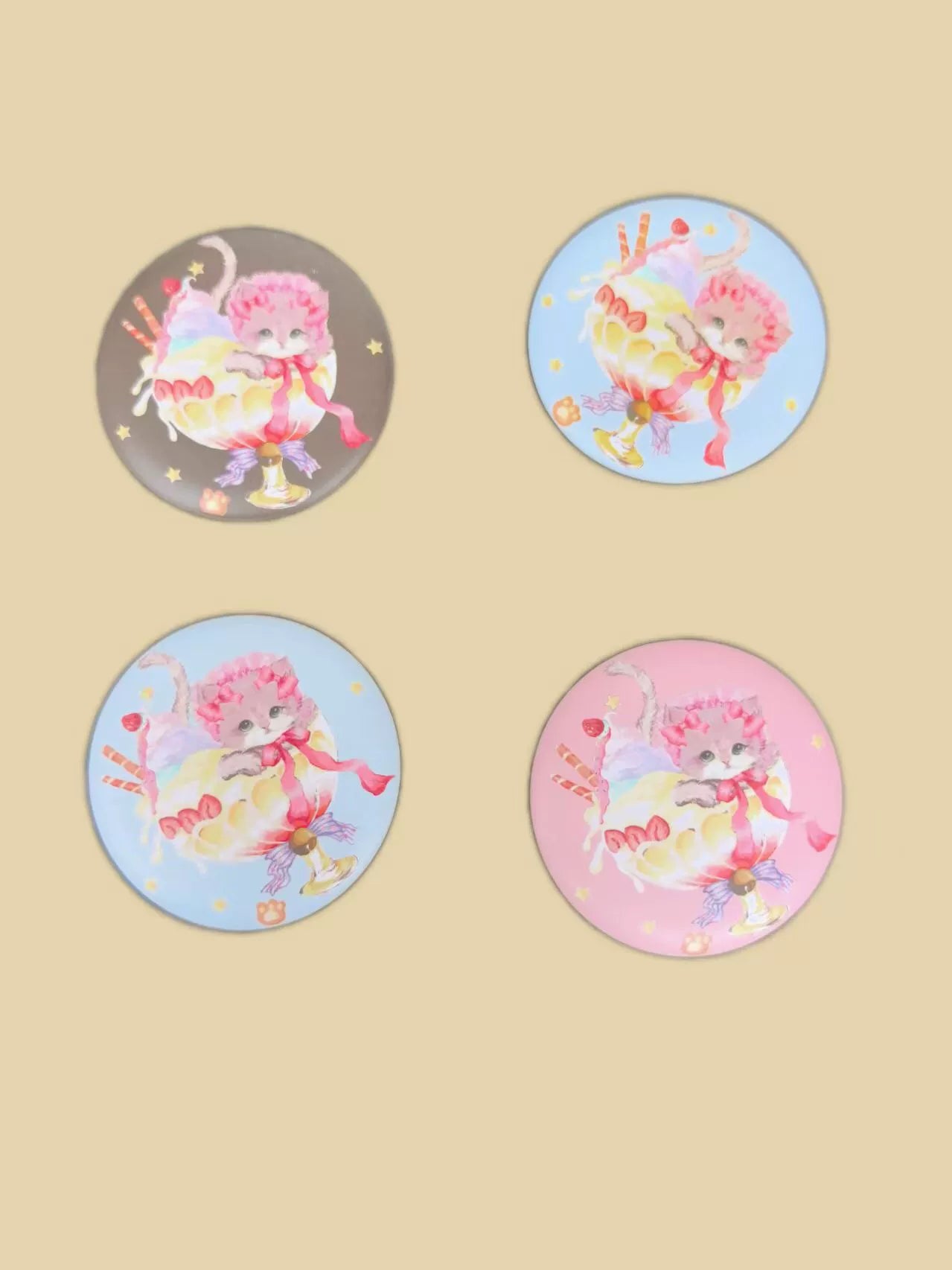 Cream Meow - Sweet Lolita JSK, Cat Print and Accessories - image 19