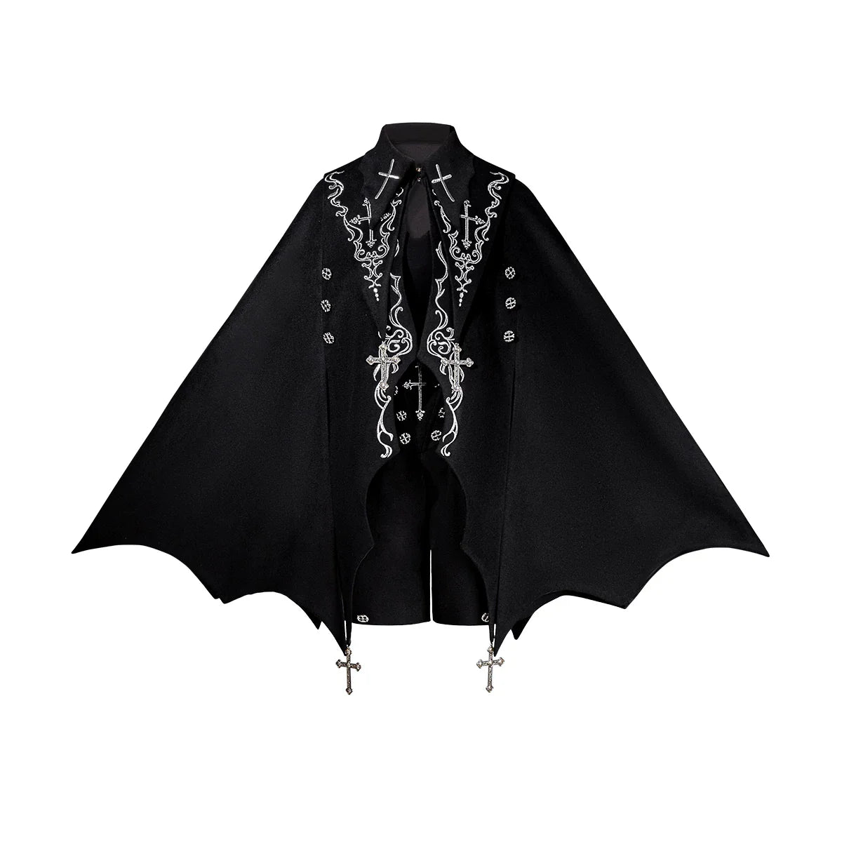 Nightfall - Ouji Lolita Outfit, Bat Wing Shaped Cape - image 19