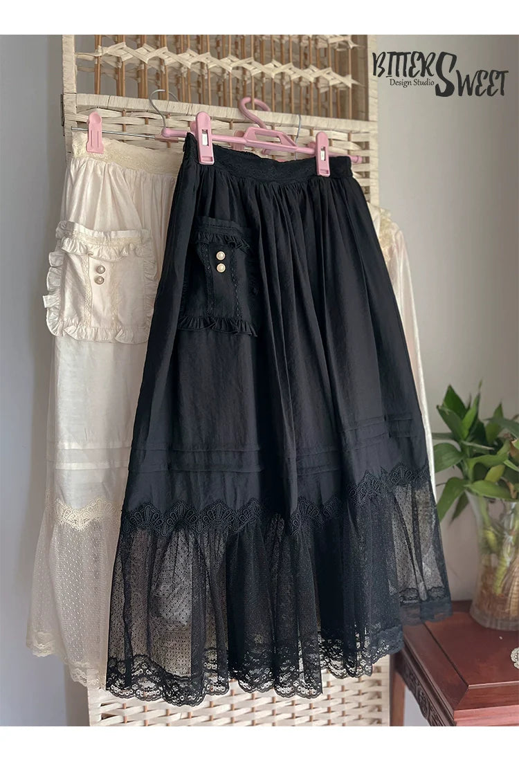 Elegant Lolita Shirt and Midi Skirt Options - image 20