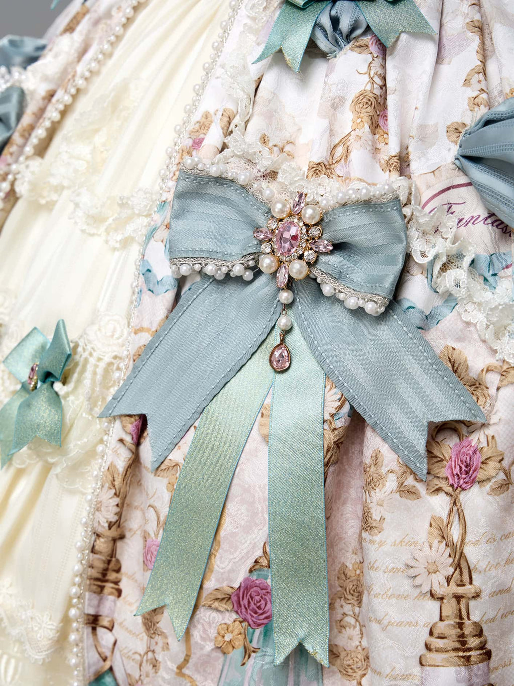 Antique Gem Fragrance Lolita Green JSK Dress Set - image 9