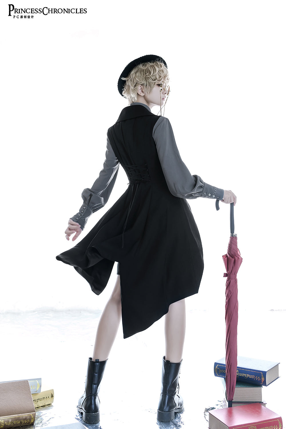 Red Shadow - Irregular Ouji Lolita Prince Vest - image 7