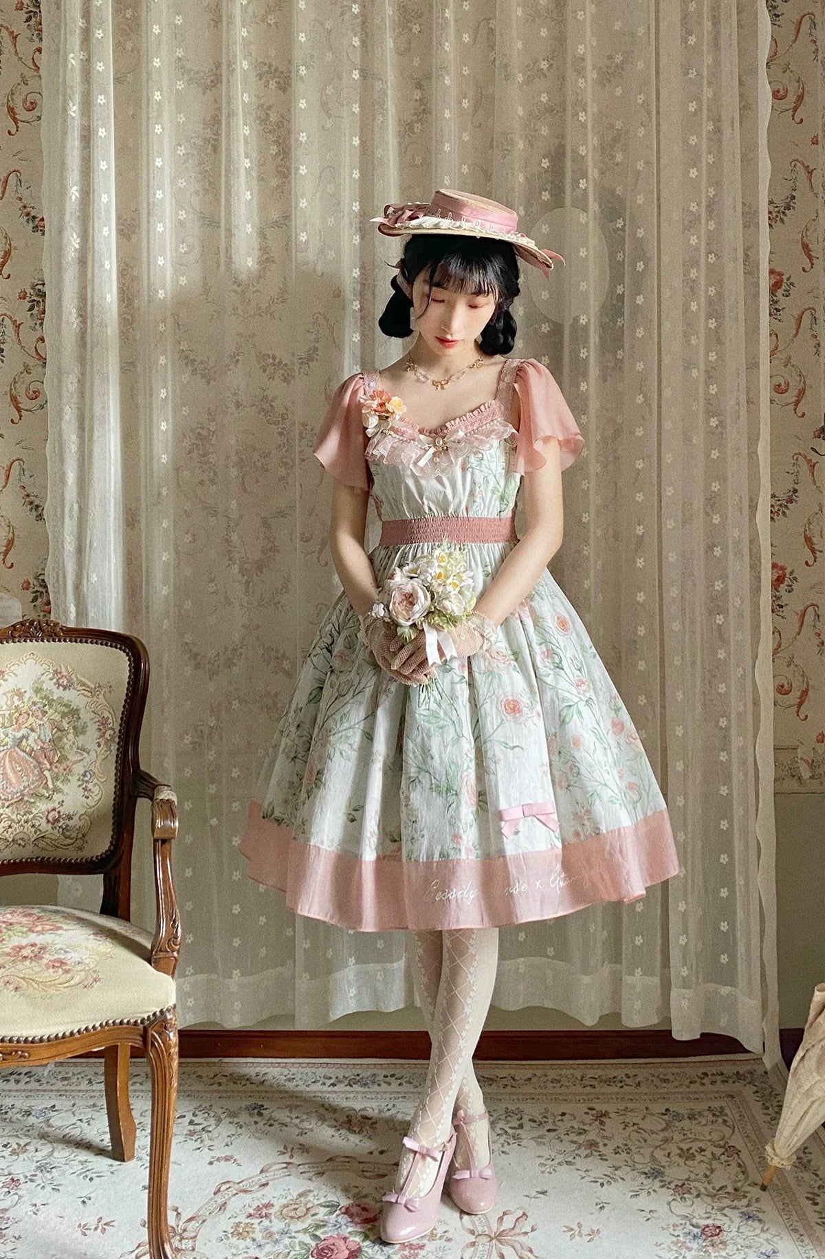 The Rose Dowry - Daily Cotton Lolita OP Dress V-neck Dress - image 10