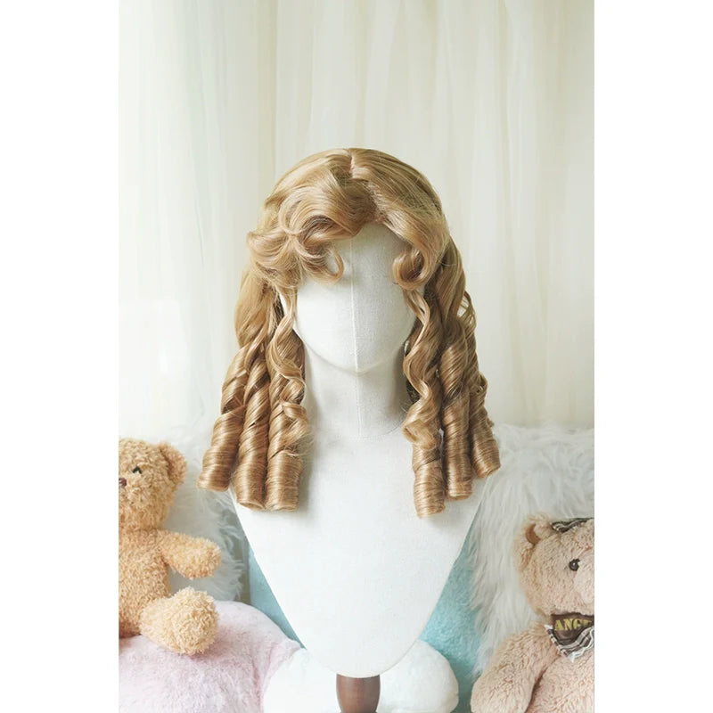 Retro Lolita Wig Short Roman Curl Hairpiece - image 14
