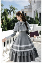 Reminisce - Pile Classic Lolita Dress, Detachable Cape and Accessories - image 14