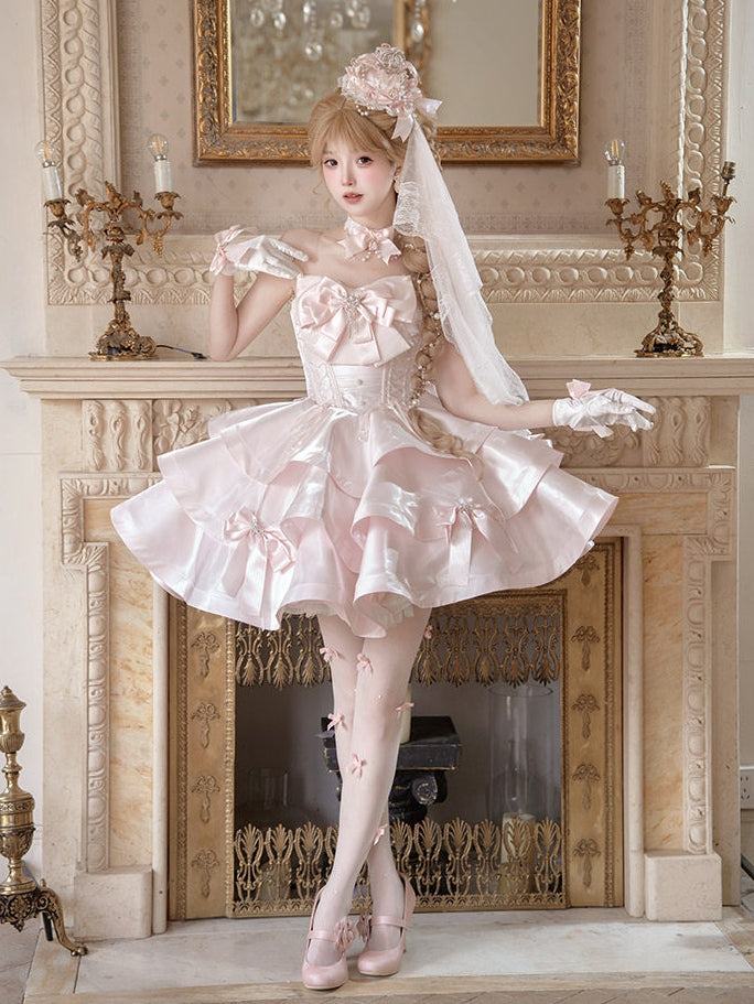 Satin Fantasy Lolita Long Cocktail Dress - image 12