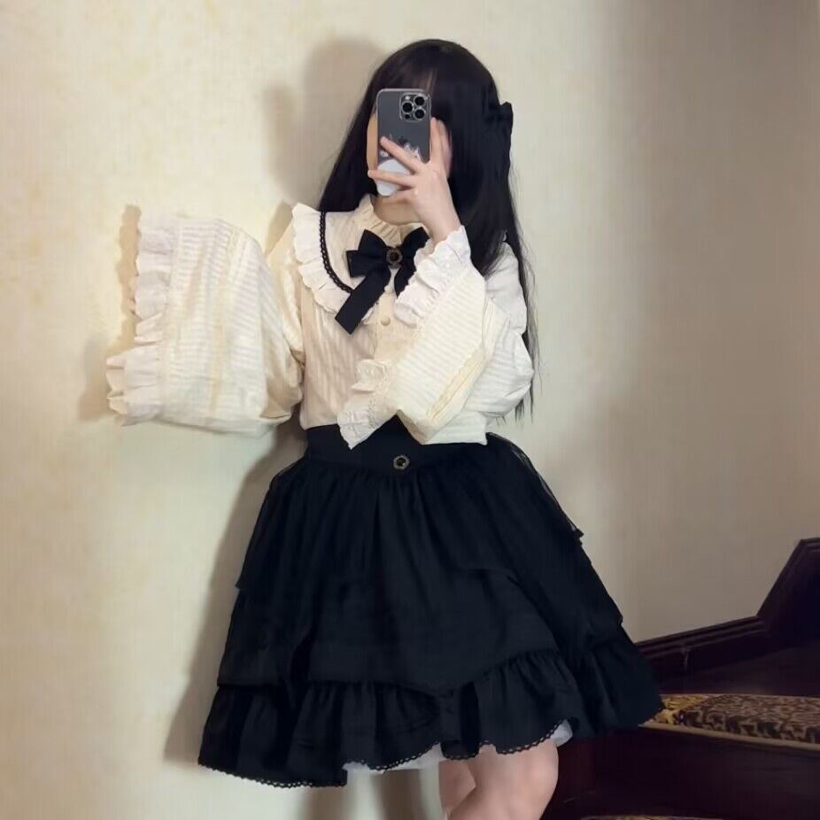 Rich Girl Elegant Lolita Blouse and Skirt Set - image 3