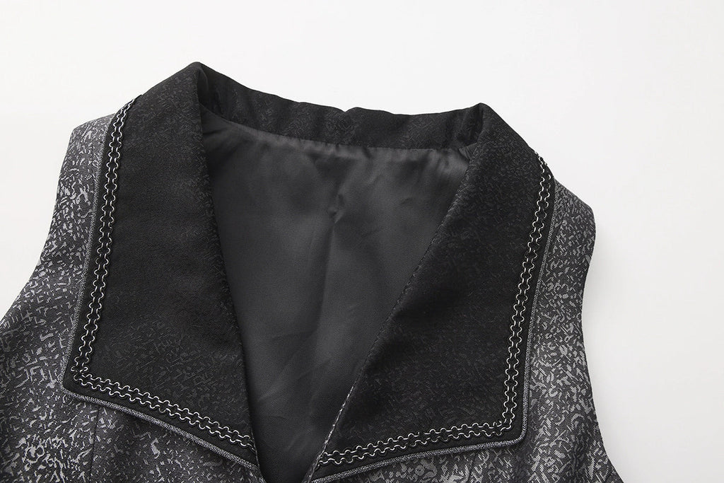 Eternal Displaced Boundary - Ouji Vest Coat with Detachable Back Trailing - image 3