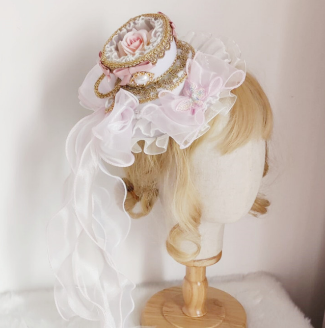 Rococo Style Romantic Lolita Cup-shape Hat - image 6