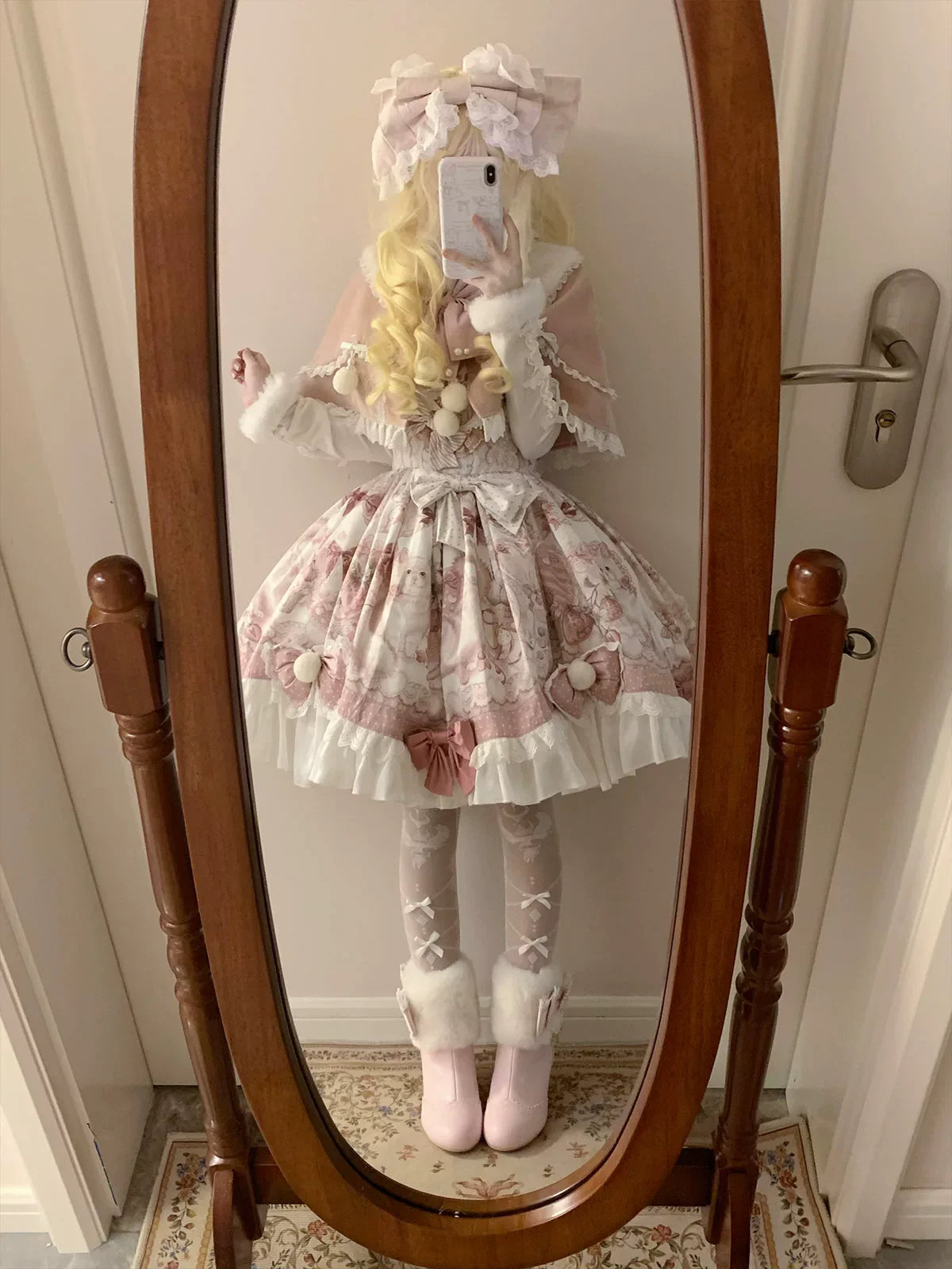 Dessert Catlets - Sweet Lolita JSK, Strawberry And Cat Prints - image 14