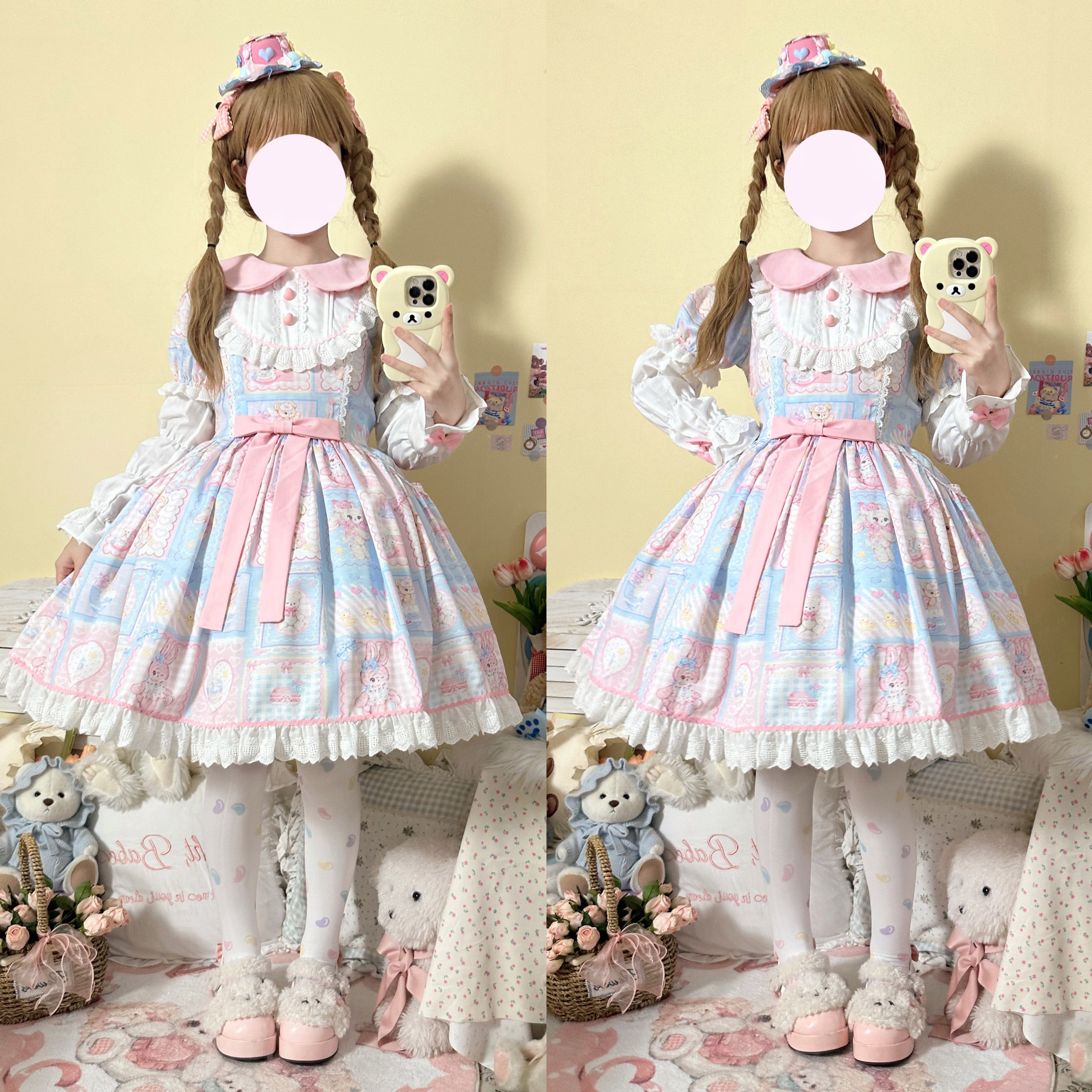 Sweet Bunny Bear - Sweet Lolita Dress Long Sleeve Winter Lolita OP - image 14