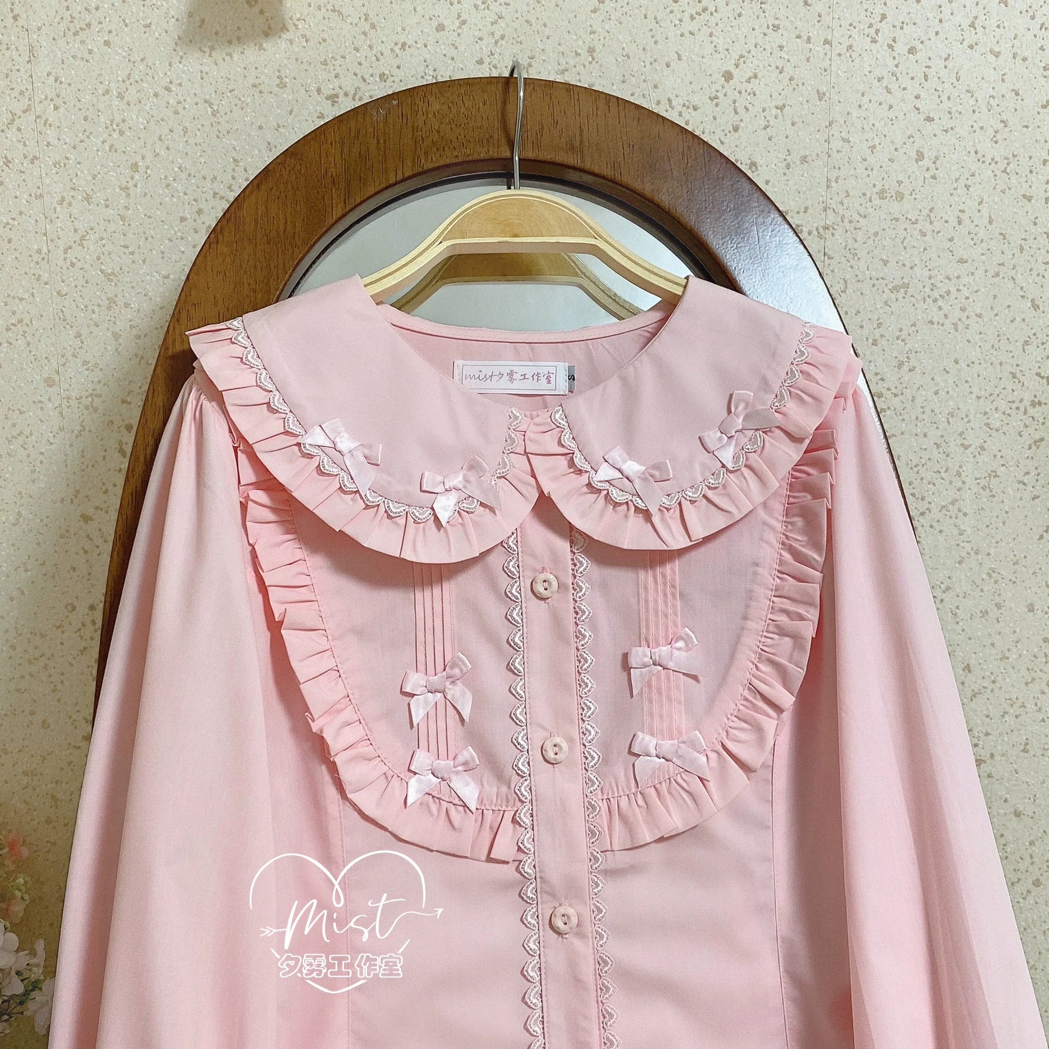Sweet Lolita Blouse Doll Collar Shirt with Bubble Sleeves - image 24