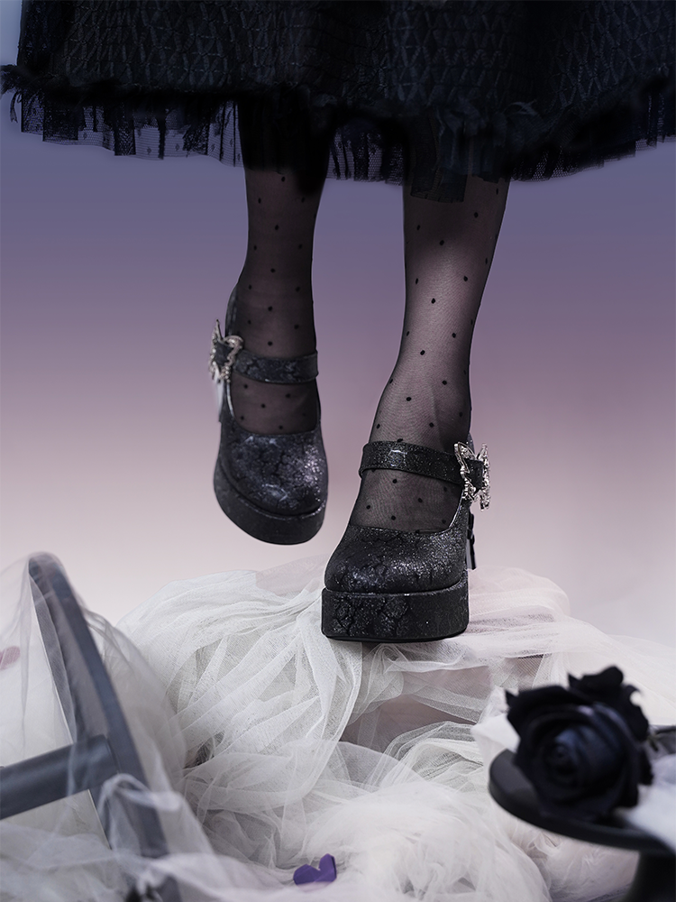 The cycle of all things - Lolita High Platform Shoes with Elegant Butterfly Buckle - image 10