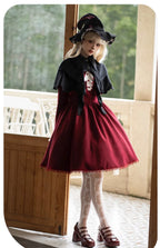 Pilgrim - Black Gothic Lolita Cape, Detachable 2-Piece - image 7