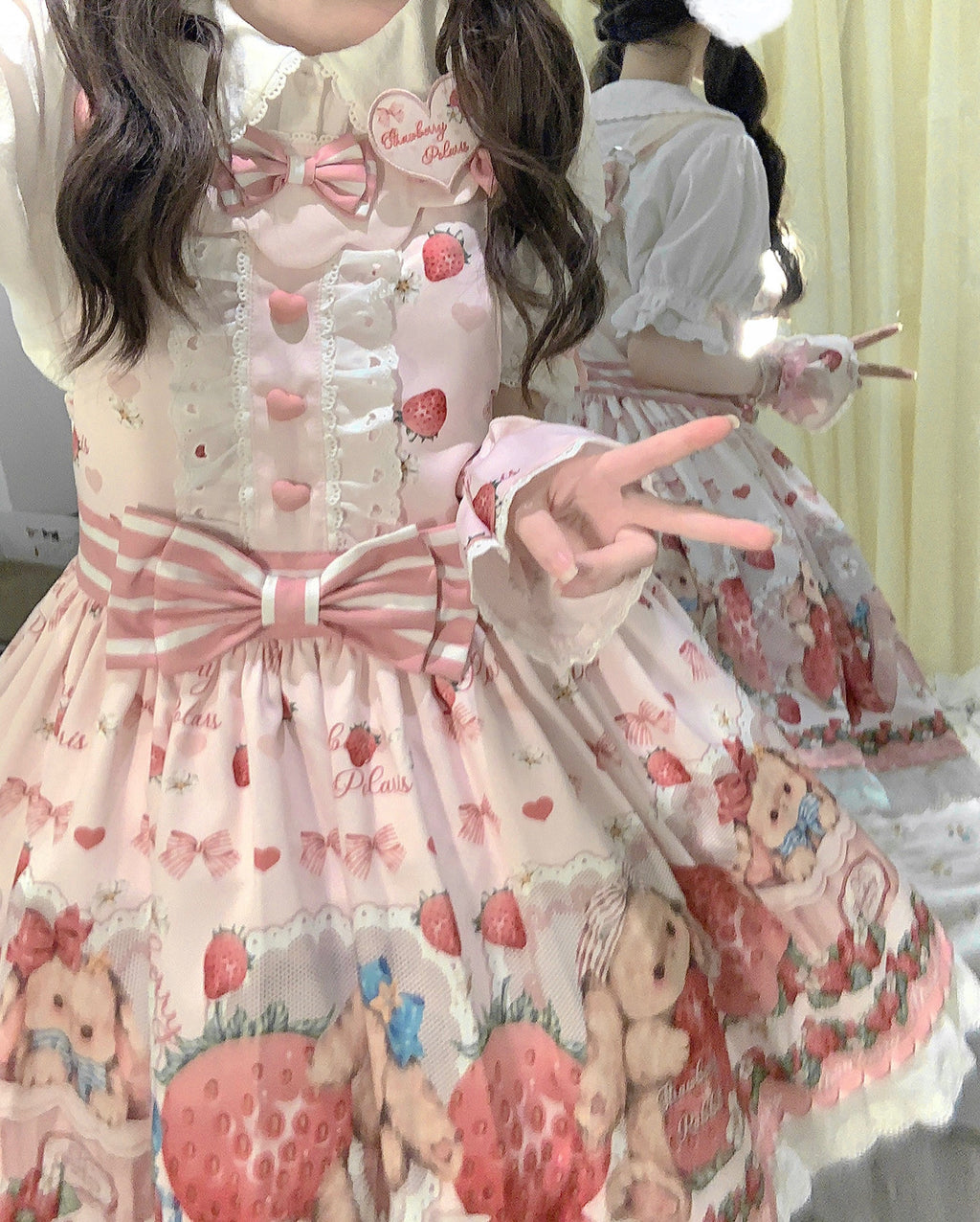 Rabbit Berry Gift Box - Sweet Lolita Salopette and Dress Set - image 32