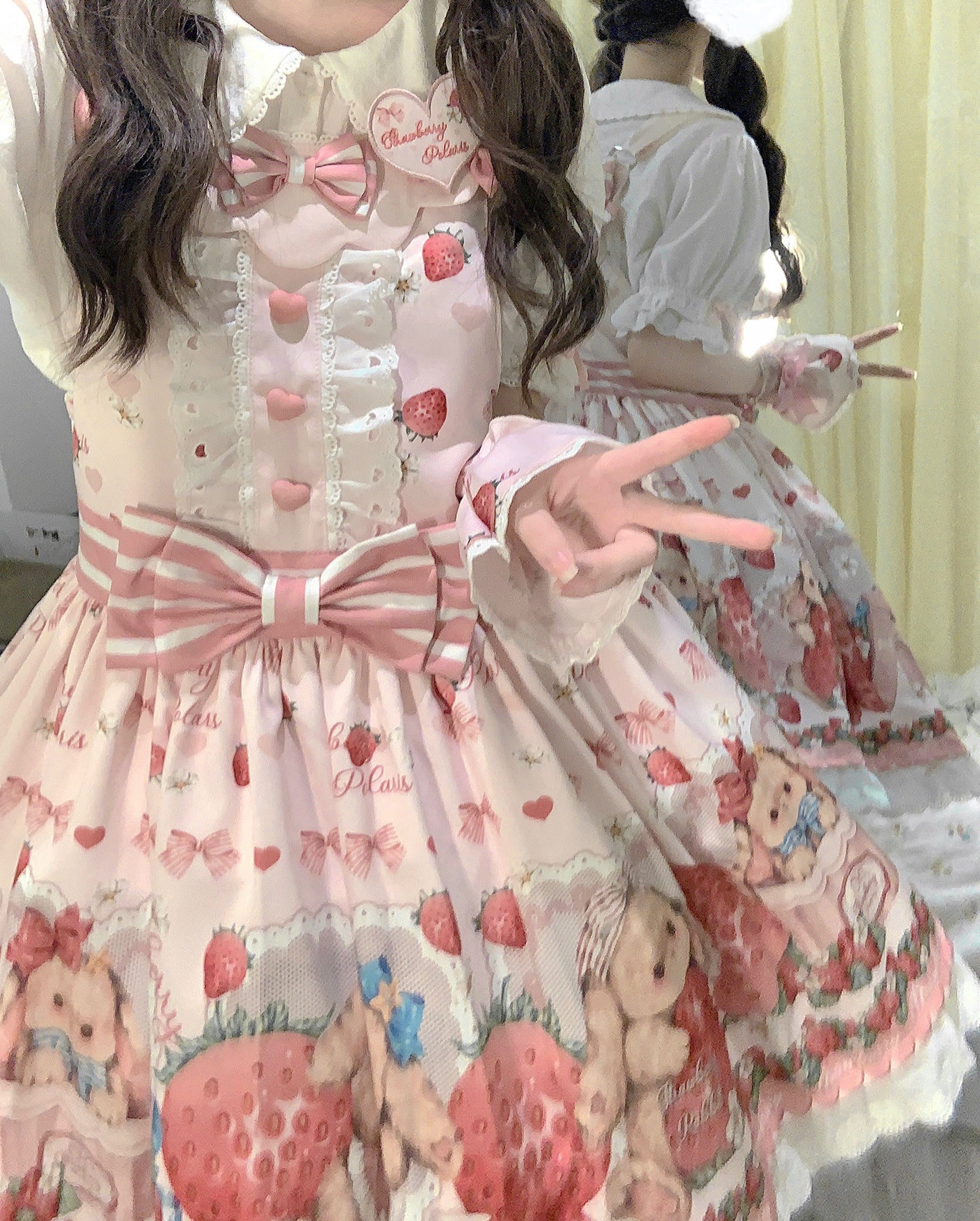 Rabbit Berry Gift Box - Sweet Lolita Salopette and Dress Set - image 32