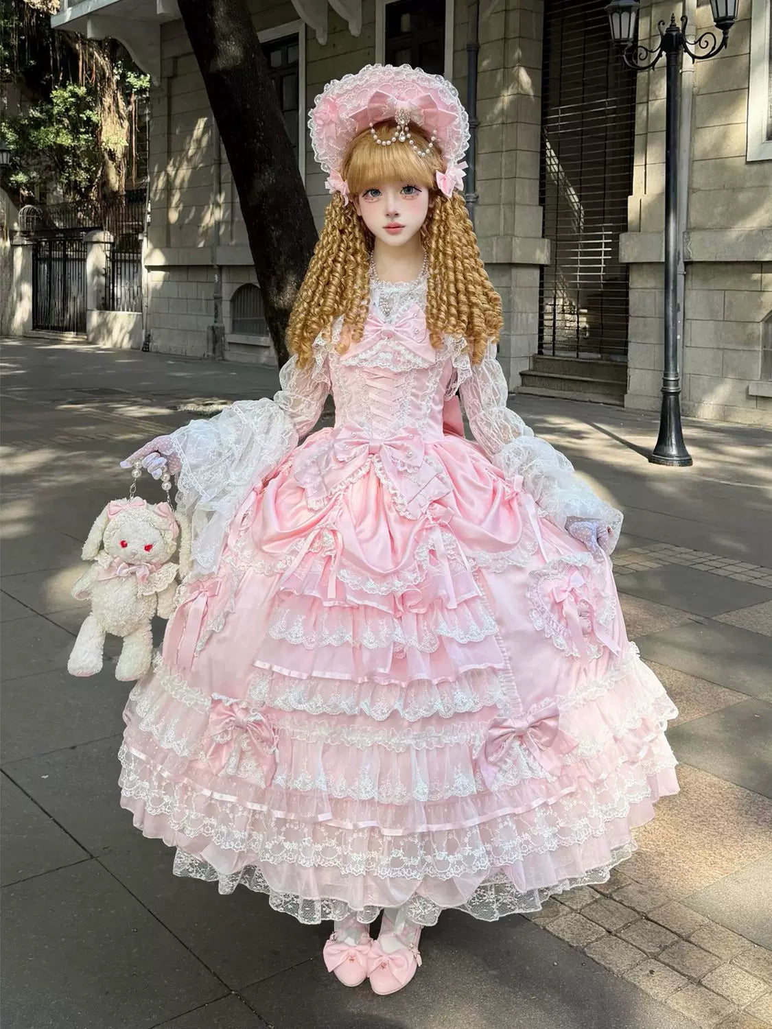 Drapery Poem - Sweet Wedding Lolita JSK Dress, Long Tiered Skirt - image 1
