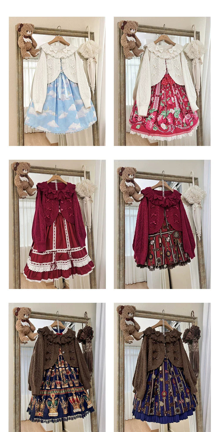Napoleon Pastry - Sweet Lolita Cardigan, Detachable Bows - image 37