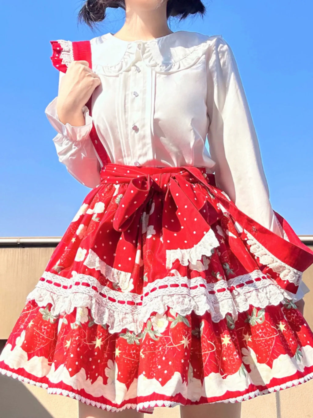 Plus Size Lolita Shirt Long Sleeve Doll Collar Blouse - image 3