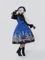 Dragon Bone Lily - Vintage Gothic Lolita Dragon & Skeleton Print JSK Dress and Accessories - image 19