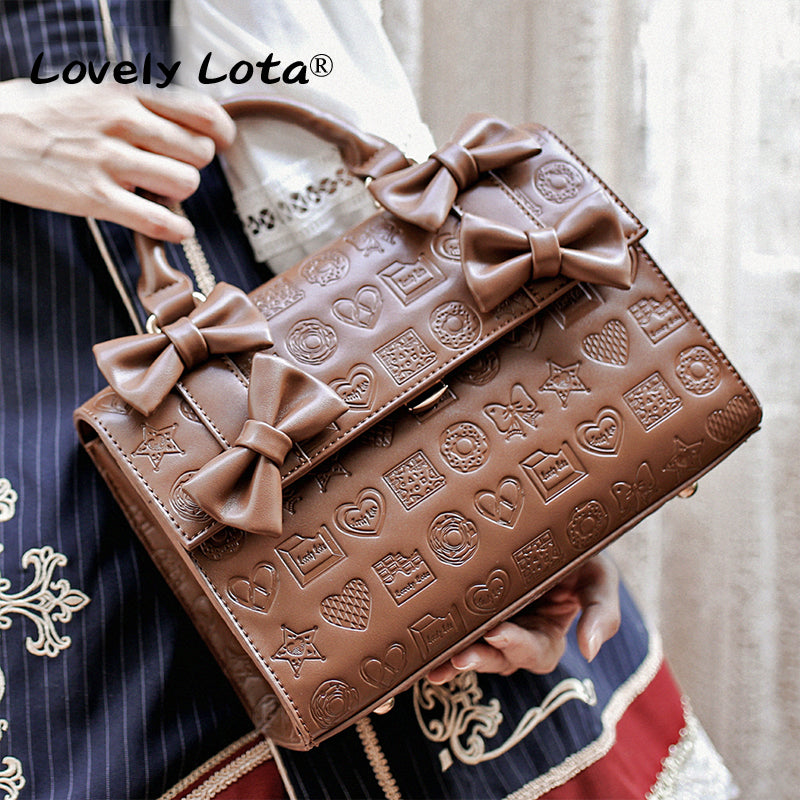 Sweet Heart Embossed Chocolate Lolita Bag - image 1