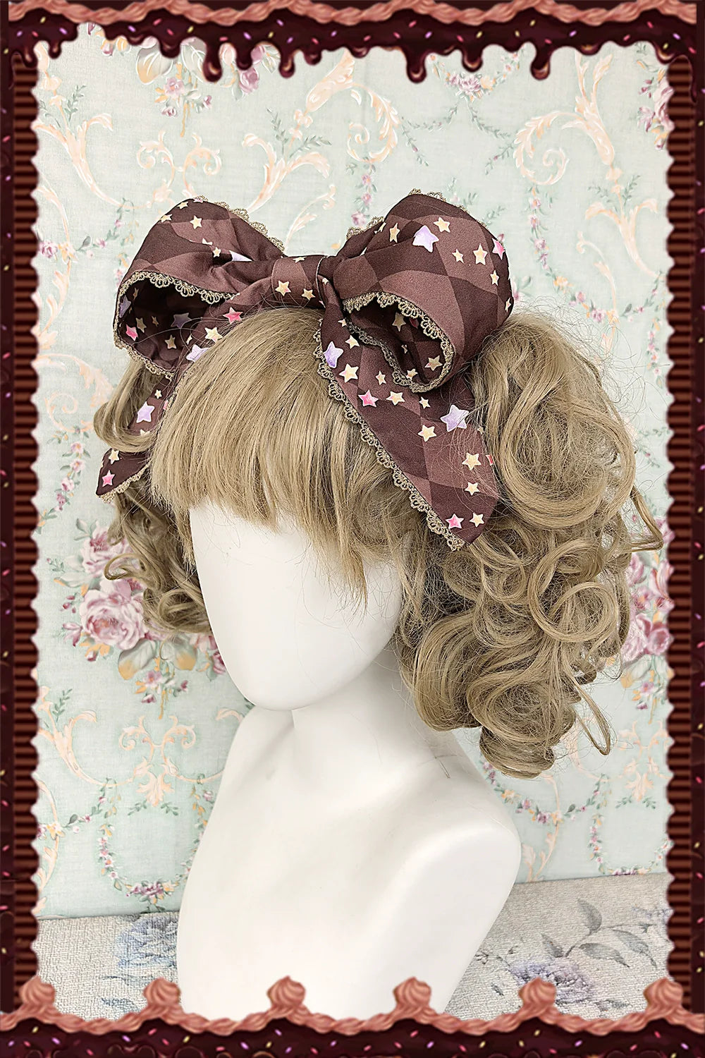 Cream Meow - Sweet Lolita JSK, Cat Print and Accessories - image 13