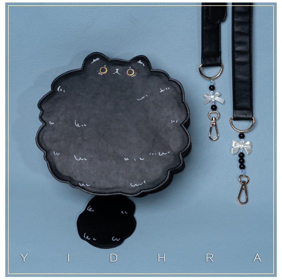 Printed Kawaii Cat Leather Shoulder Bag - image 17