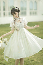Wind Singing Lily - Qi Lolita Embroidered Dress Suit - image 14