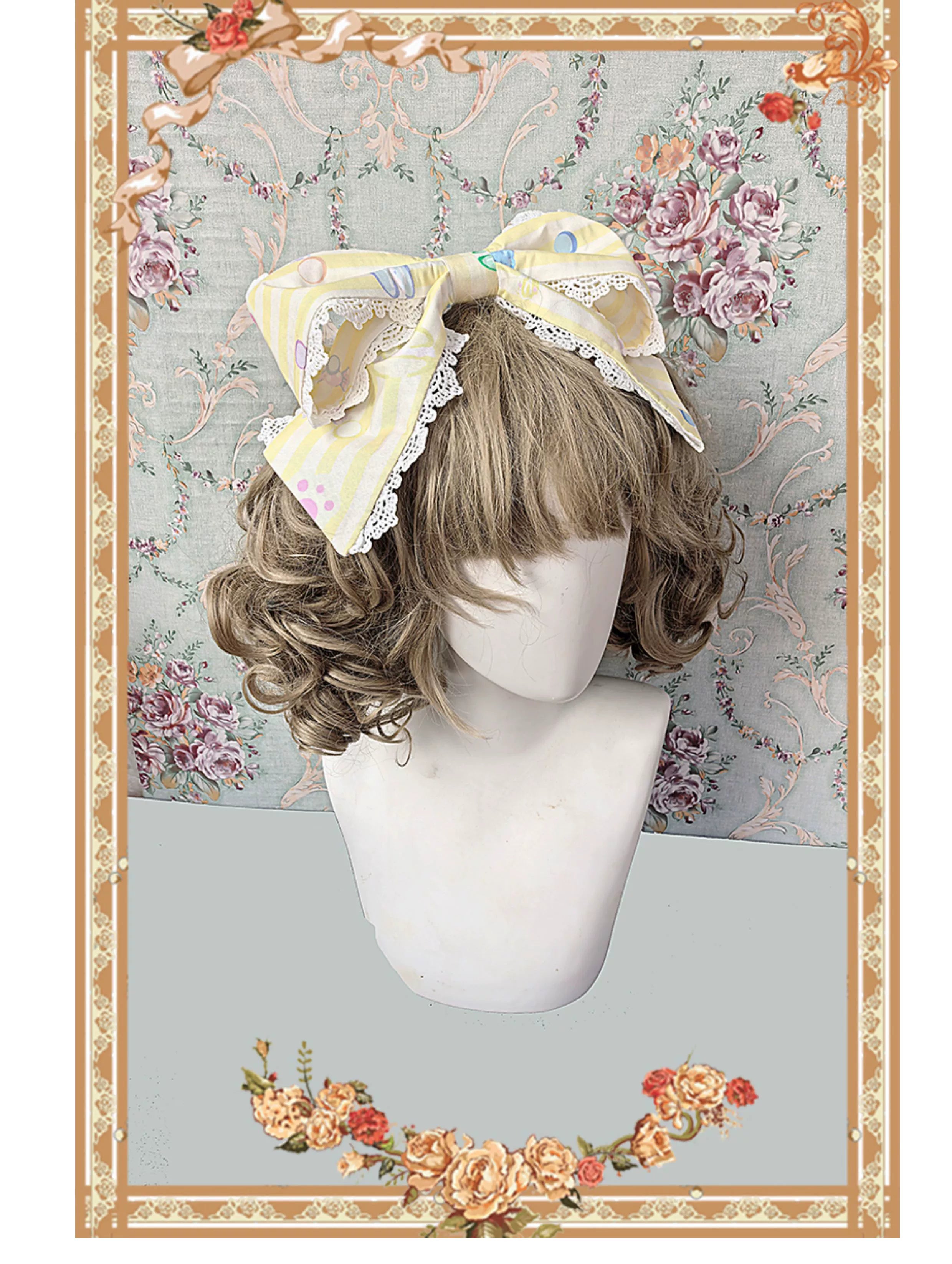 Macaron Dolly House - Sweet Lolita OP Printed Dress, Side Zipper and Accessories - image 13