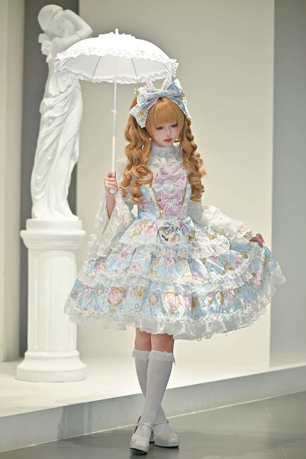 Candelabra Ode - Doll-like Sweet Lolita JSK Dress, Side Zipper - image 10