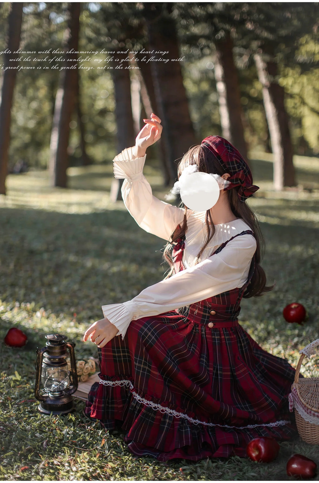 Little Red Riding Hood - Vintage Lolita Cape & JSK Dress Set - image 15