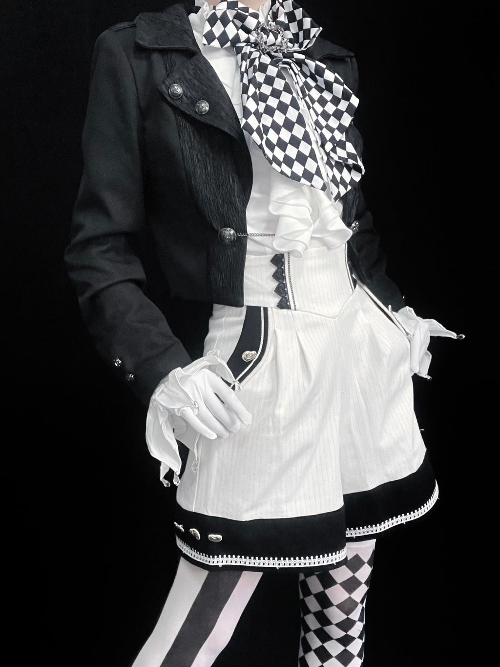 Open Front Ouji Lolita Short Coat, Detachable Trailing - image 9