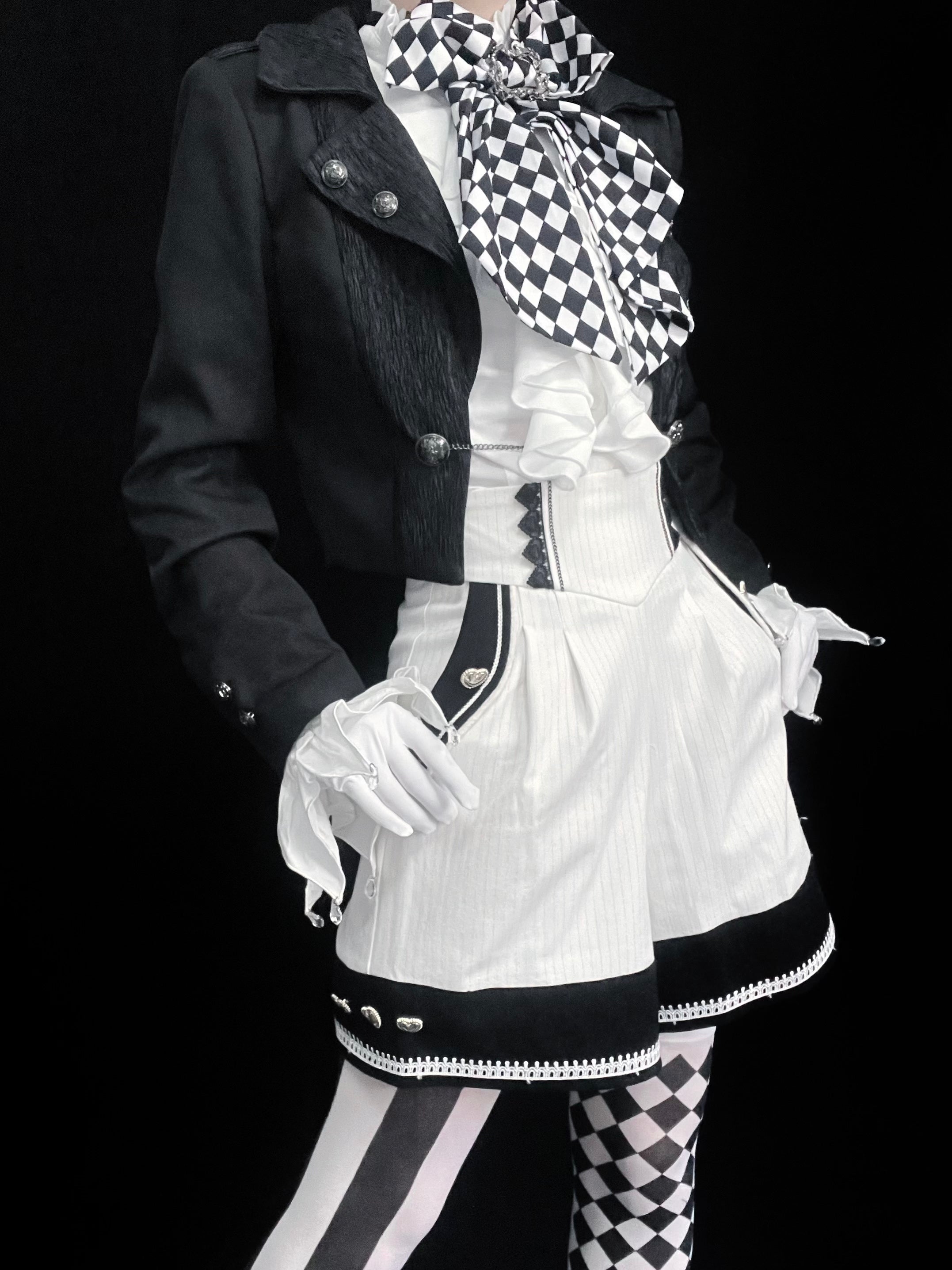 Open Front Ouji Lolita Short Coat, Detachable Trailing - image 9