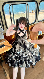 Ocean Sweetheart - Chiffon Sweet Lolita JSK Dress, Whale & Jellyfish Print - image 2