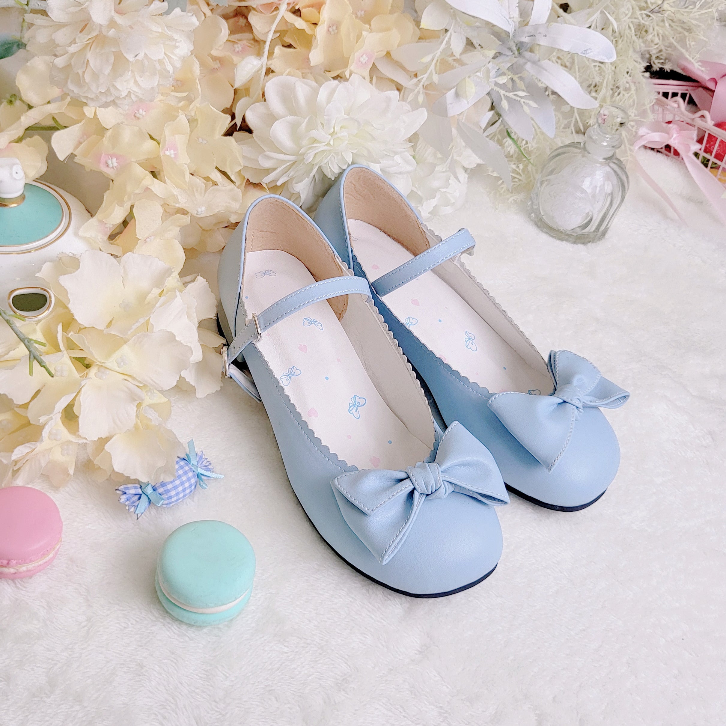 Kawaii Lolita Bow Falt Shoes - image 7