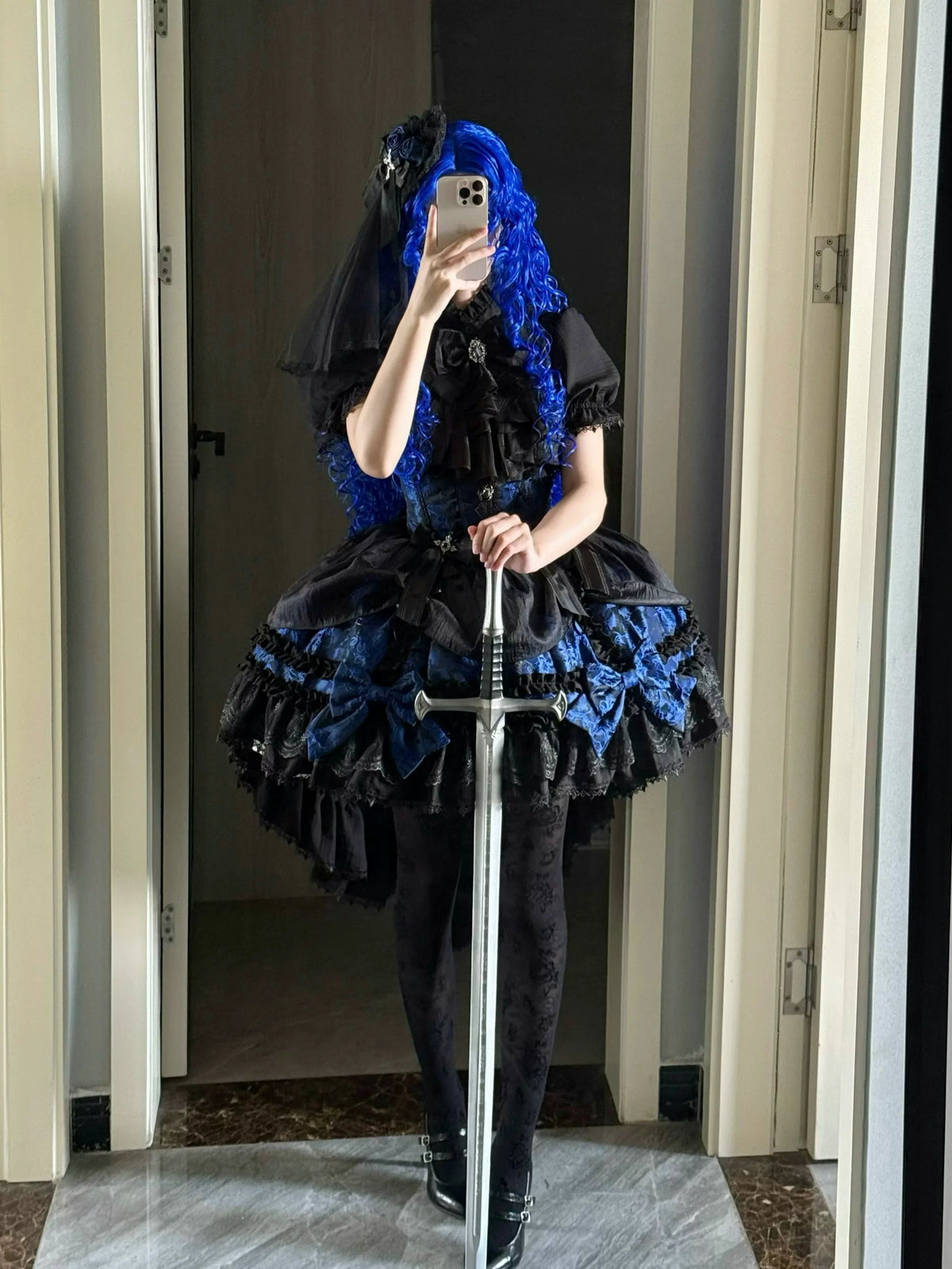 Spider Cross Knot Gothic Lolita Skirt and Blouse Set - image 15