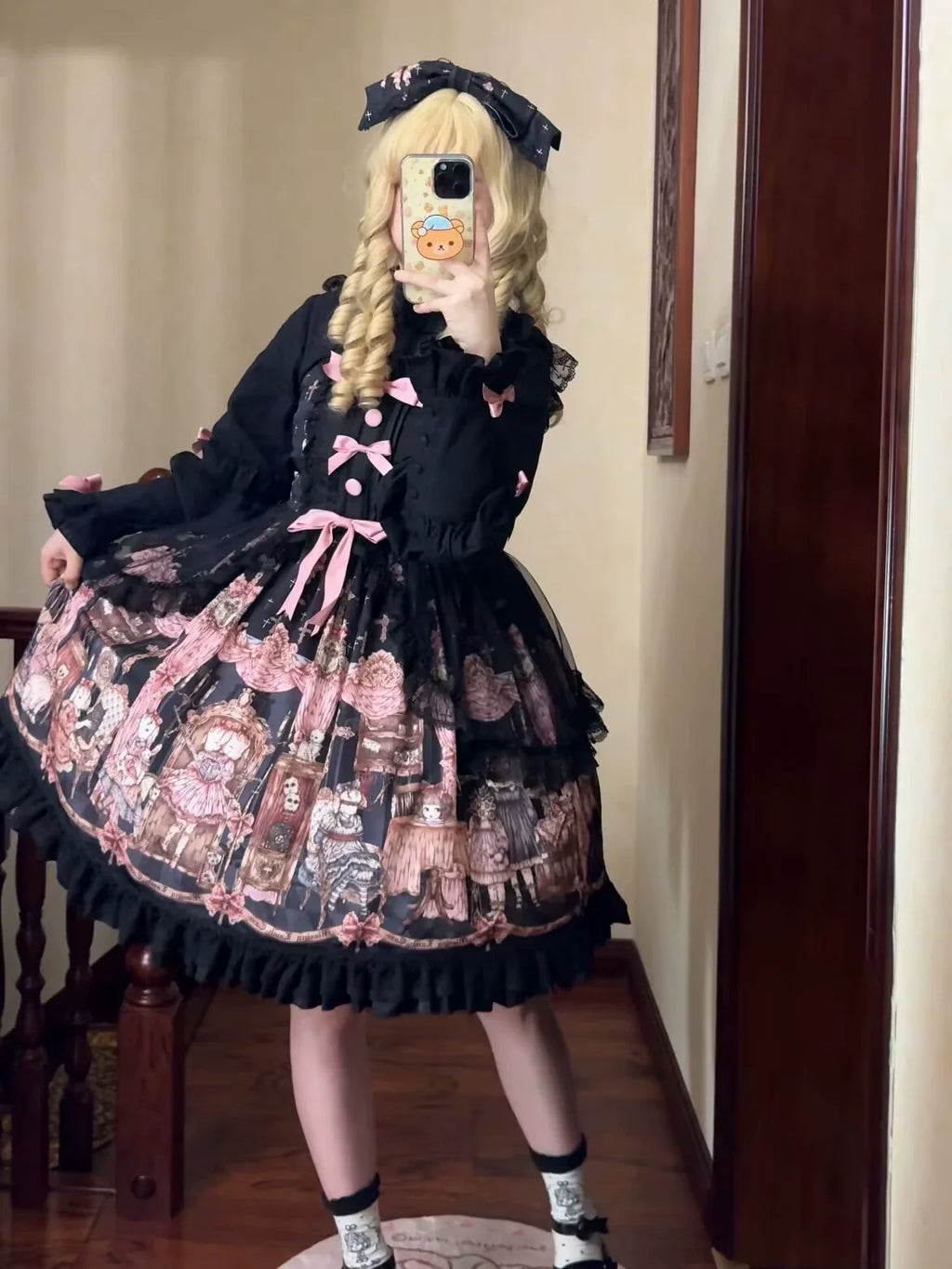 Missing Lamb Case - Gothic Lolita Dress Set with Sheep Prints - image 9