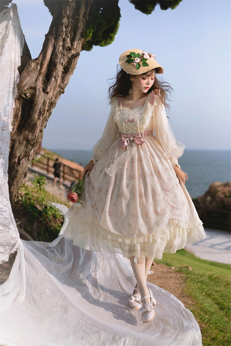 Time Stationery - Elegant Lolita Long Sleeve OP Dress - image 12