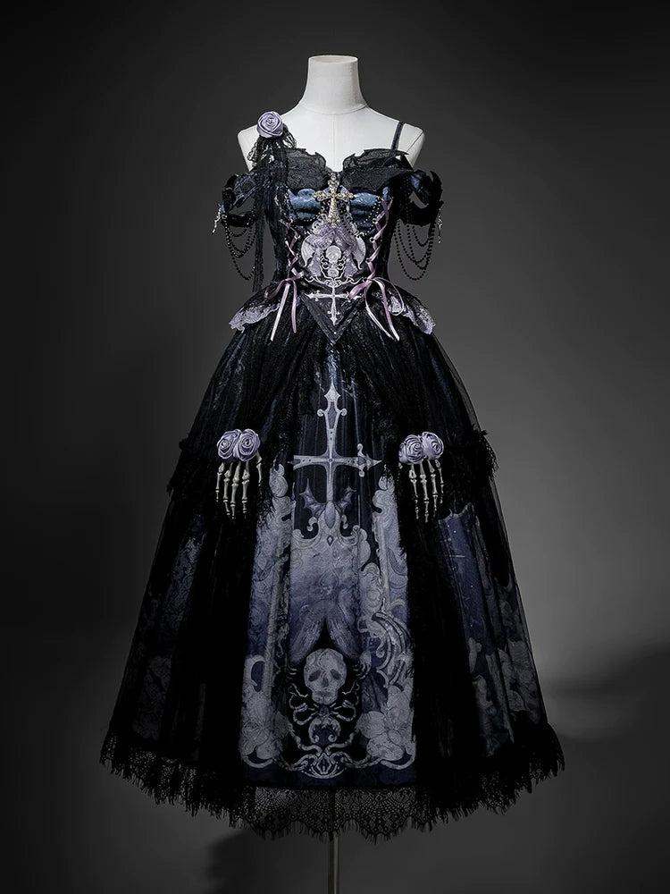 Withered Bone Specter Gothic Lolita Skirt Set - image 4