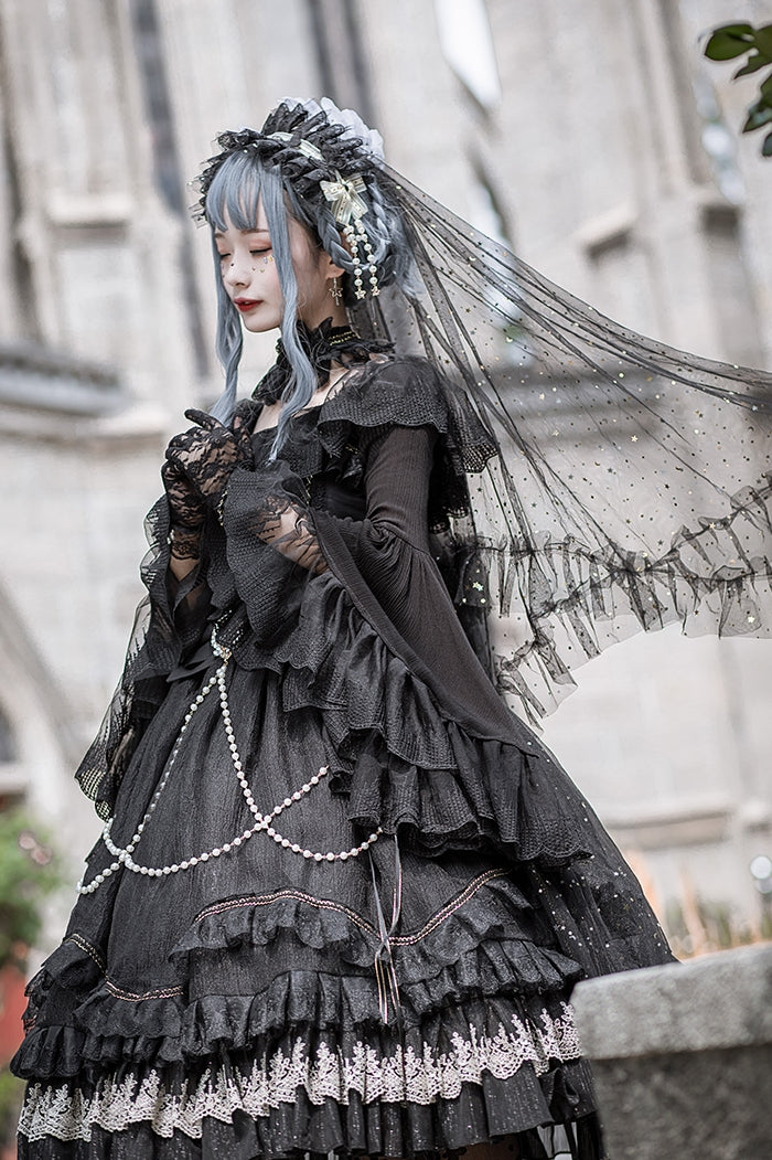 Fate Quartet Gothic Bridal Lolita JSK Dress - image 2