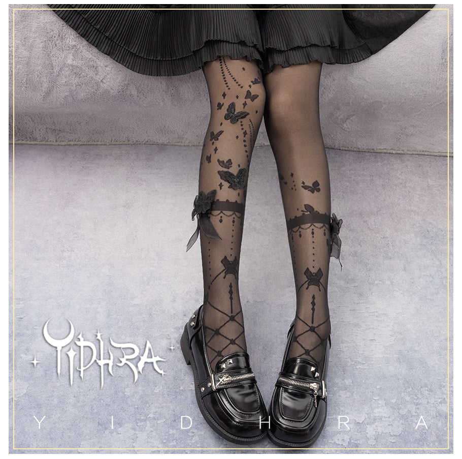 Wedding Night Butterfly - Kawaii Lolita Summer Tights - image 1