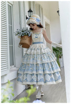 Letter and Poetry - Classic Lolita JSK Suit Four-tiered Twins Dress - image 12