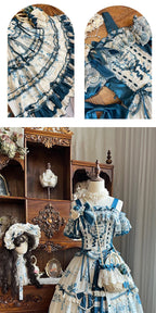 Mulberry Poetry Collection - Plus Size Lolita Printed Top & Skirt Set with Embroidery - image 6