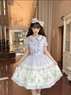 Jenny Flower - Cotton Old School Lolita Floral OP Dress - image 3