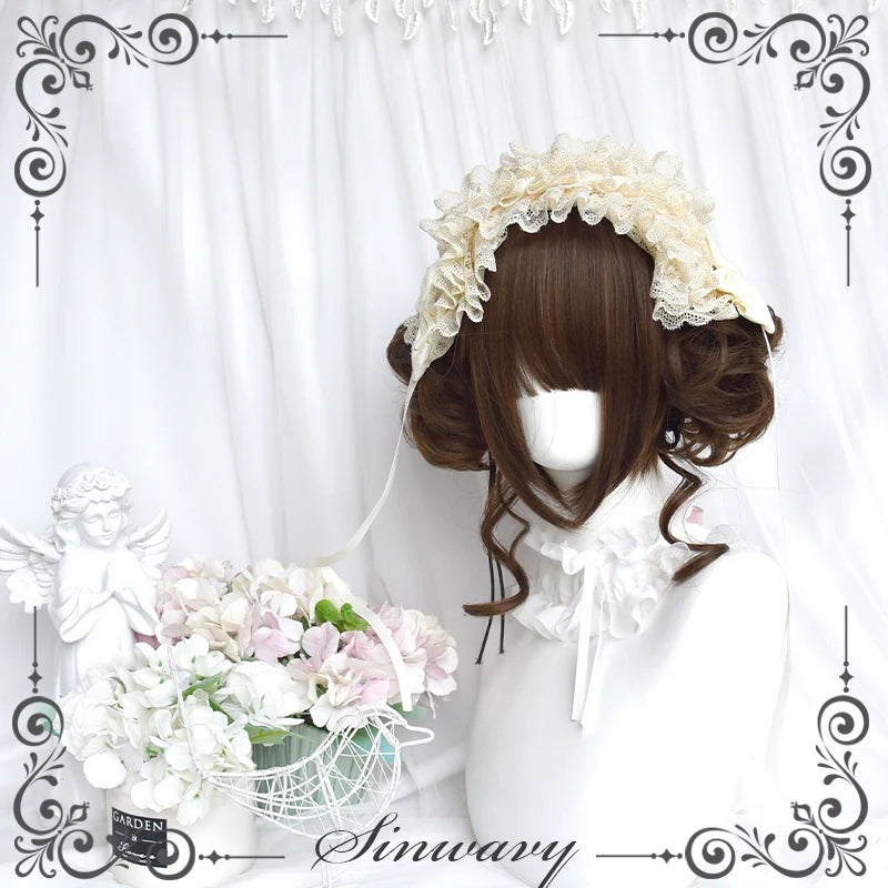 Kawaii Brown Bun Ponytail Lolita Wig - image 5