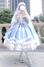 Fate Quartet Gothic Bridal Lolita JSK Dress - image 39