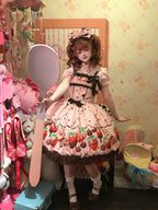 Strawberry Chocolate Lovers Sweet Lolita Embroidered Dress - image 9