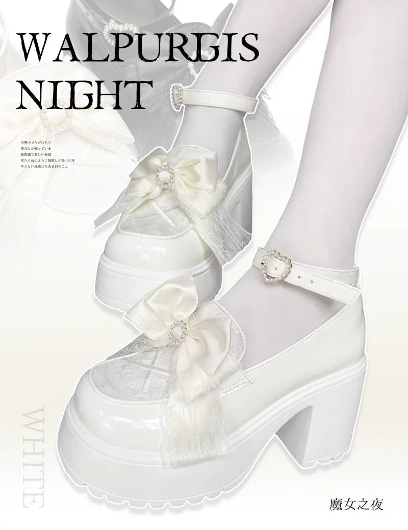 Daily Black and White Lolita Heels - image 4