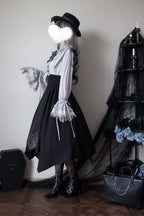 Witch Notes - Gothic Lolita Embroidered Dress Suit, Cross and Rose Print - image 16